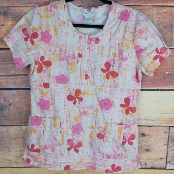 Scrub top White Cross size small - Picture 2 of 2